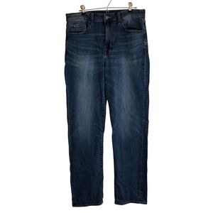 American Eagle Outfitters Men's Dark Wash Relaxed Straight Jeans